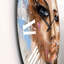 Portrait abstrait d'une jeune femme - horloge murale moderne-60187746