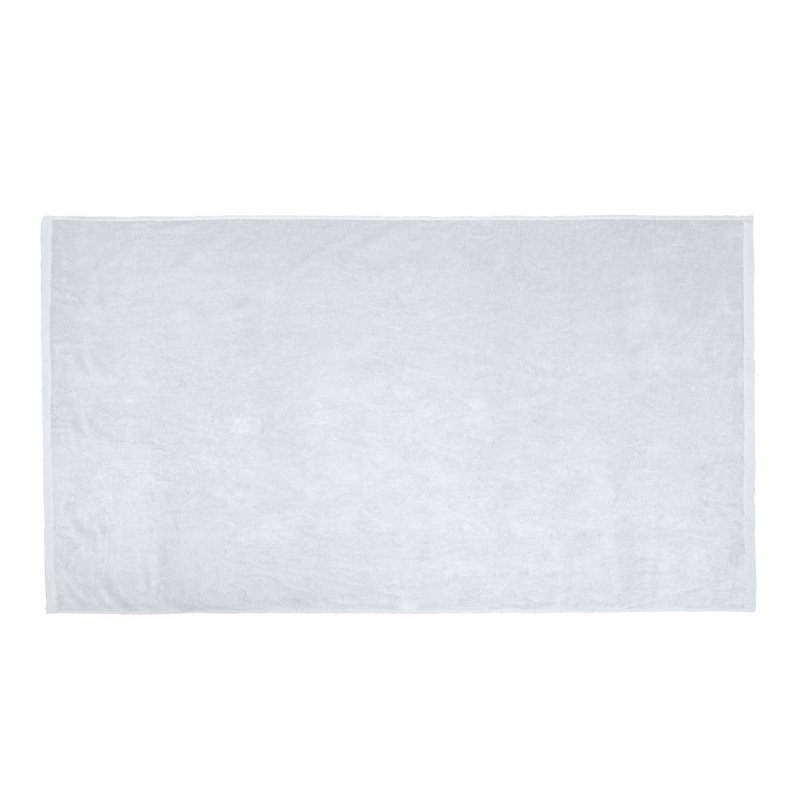 Serviette de plage surdimensionnée en velours 100% coton, Blanc