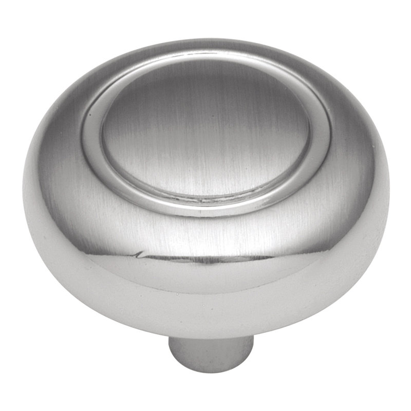 Eclipse Mushroom Knob, Satin Silver Cloud