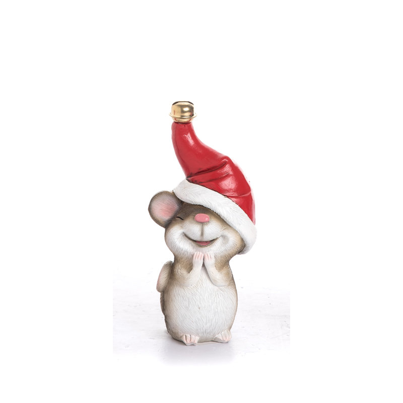 Personnage de chapeau de père Noël en résine Aaron