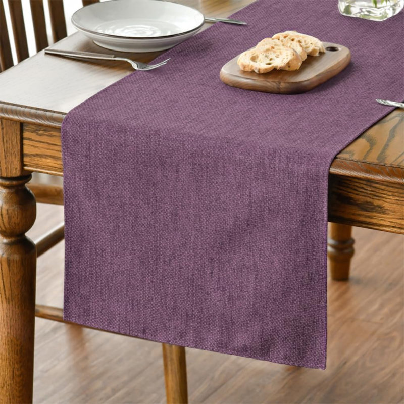 Purple Table Runner 40x180 cm | Seasonal Spring Machine Washable Kitchen Dining Table Decoration for Home Party Decor
