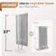 Porte-serviettes de salle de bain autoportant KES H 37 po de hauteur égale avec base en marbre pour grande serviette de bain KES, finition brossée-93425365