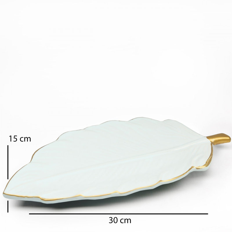 Lark Manor Gearld Ceramic Condiment Server, White