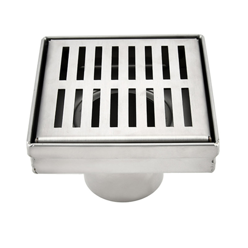 Drain de douche à grille, Acier inoxydable brossé