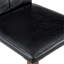 Chaises de salle à manger confortables en polyuréthane noir, pieds en métal, style moderne pour les repas en famille
