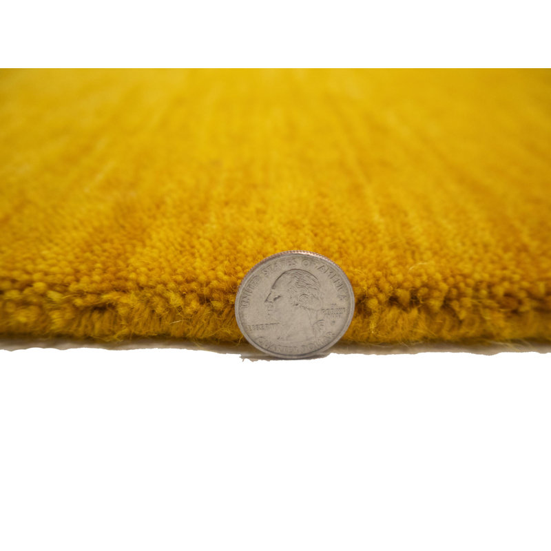 No-Shedding Hand Loomed Gabbeh Rug, 100% Wool, Solid Color, Fade & Stain Resistant, Durable