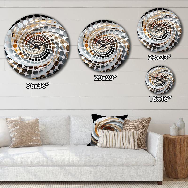 Shivin - Horloge murale spirales abstraites, Petit