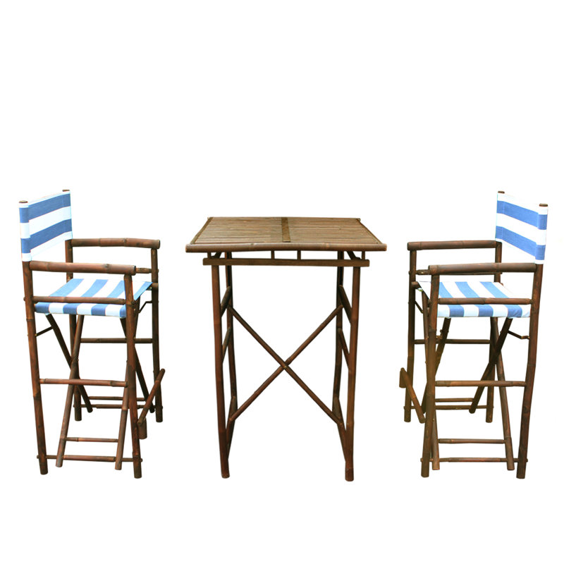 Ensemble repas 3 pièces, Bleu marine et blanc