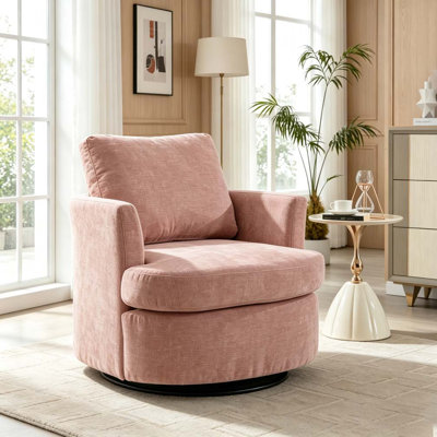 360 Degree Round Swivel Barrel Chair