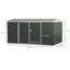 Bouzoun 14ft. W x 9ft. Dt Metal Apex Garden Shed