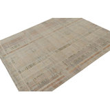 Distressed Homage Hand Knotted Wool Geometric Area Rug