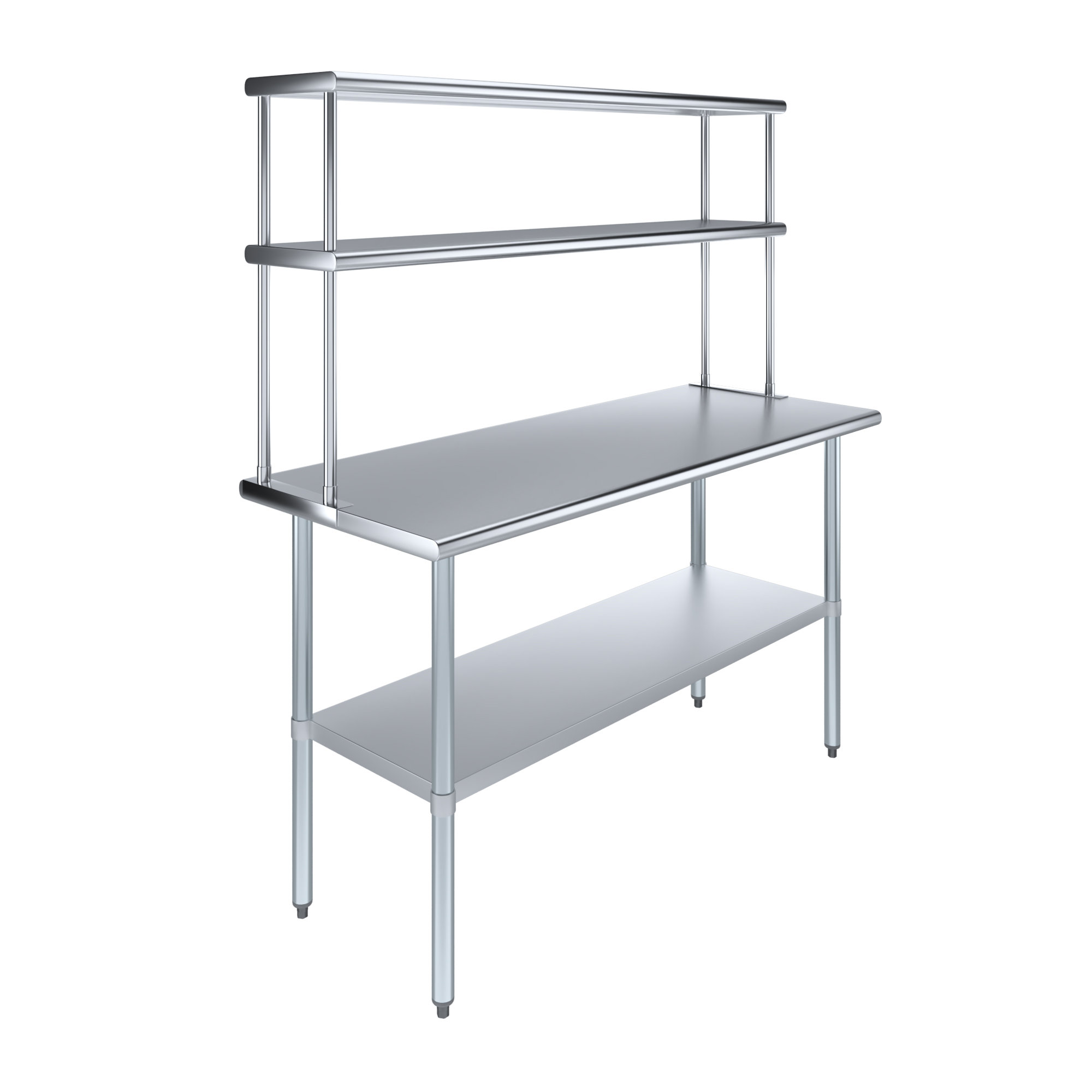 Amgood Stainless Steel Top Workbench With 2 Tier Shelf & Reviews | Wayfair