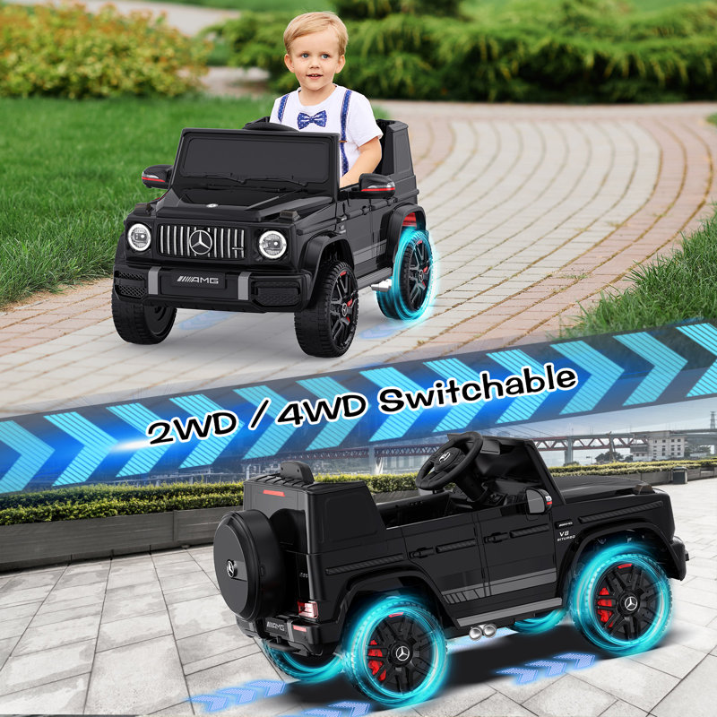 Black 24V Mercedes-Benz G63 Kids Ride-On Car with Remote Control