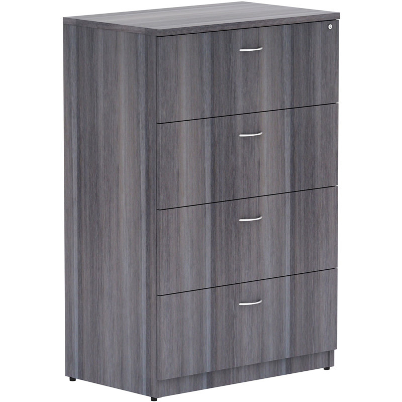 Orlanda 35'' Wide 4 -Drawer File Cabinet, Weathered Charcoal