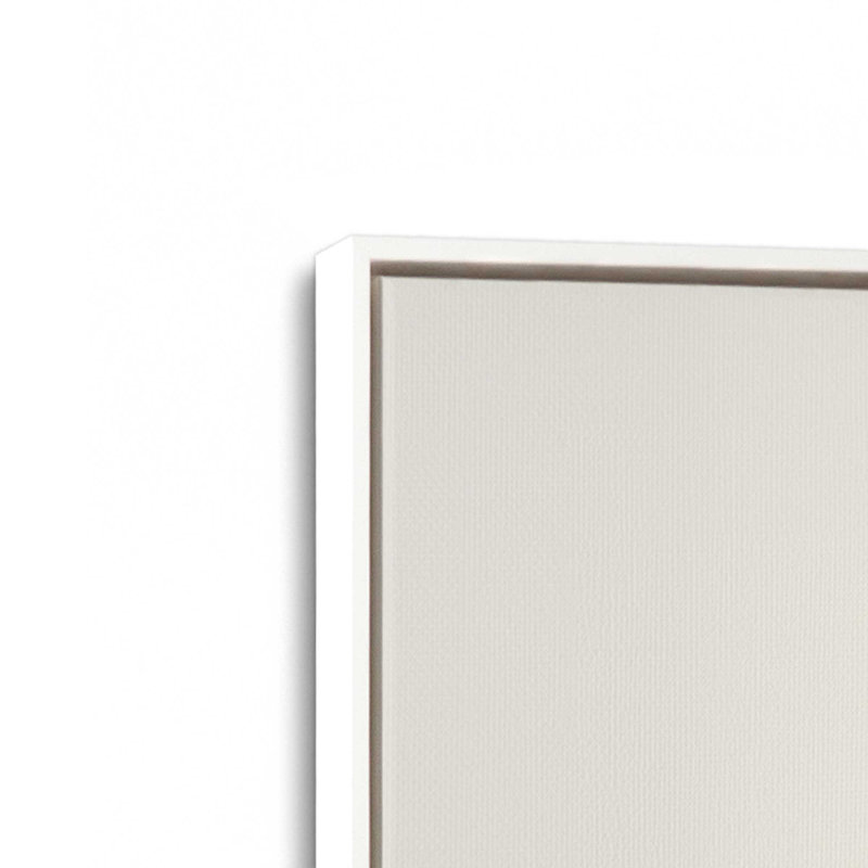 Ensemble d'impressions de feuilles brun clair - ensemble de 2, Cadre flottant blanc opaque, H 19 po x l 26 po