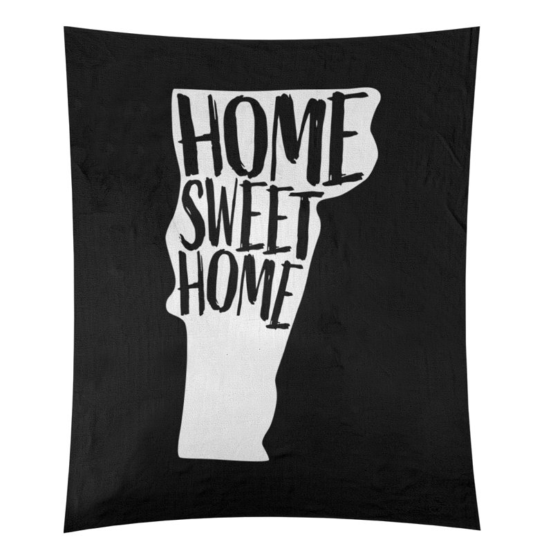 Tapisserie murale Home Sweet Vermont, H 27,5 po x l 37,5 po, Noir