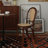 Nut-brown Beige Solid back side Chair(Set of 2)