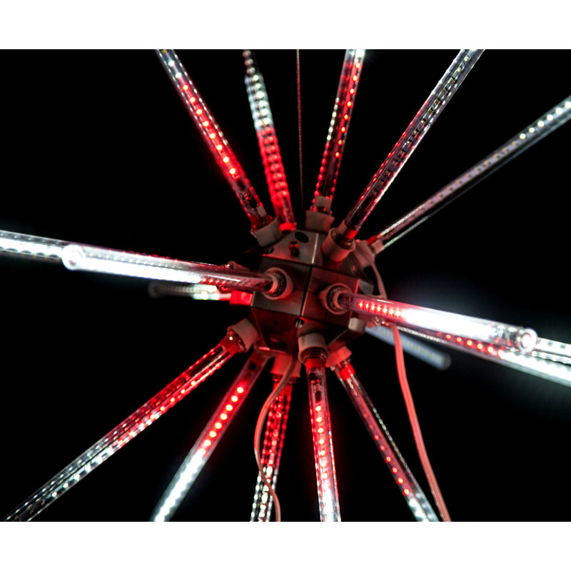 LED Lighted Window Décor, Red/Pure White