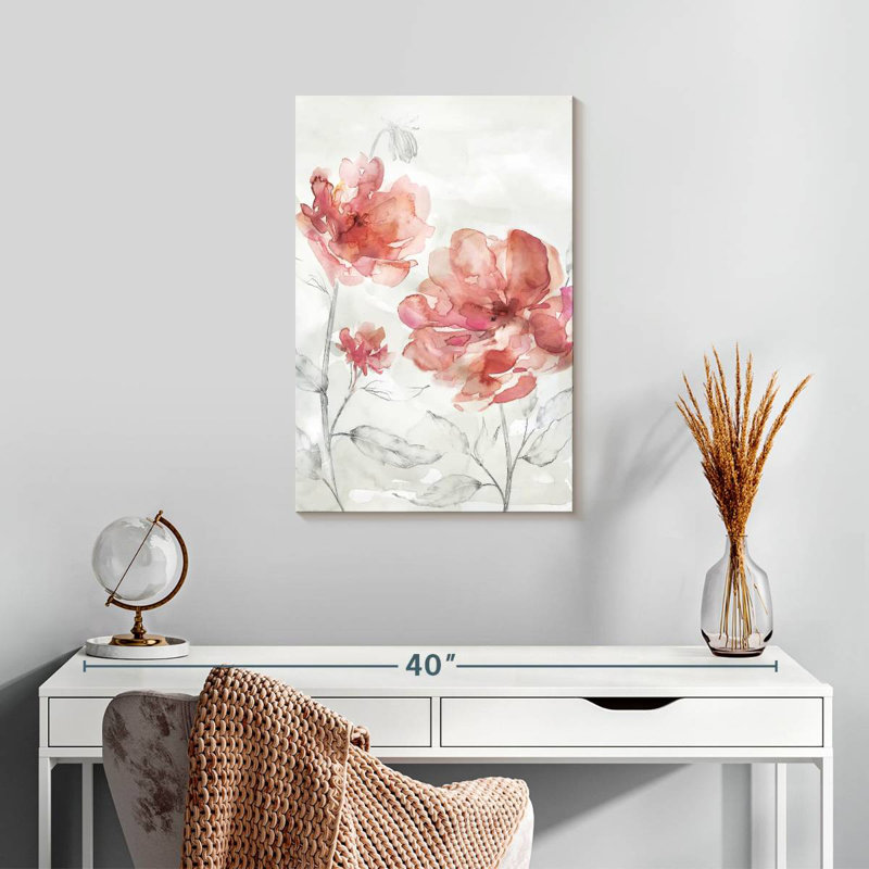 Harnek Blush Botanical I, 24" H x 16" W