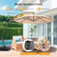 Parasol en porte-à-faux décalé en aluminium pour terrasse 11 pi Yoko-580637613
