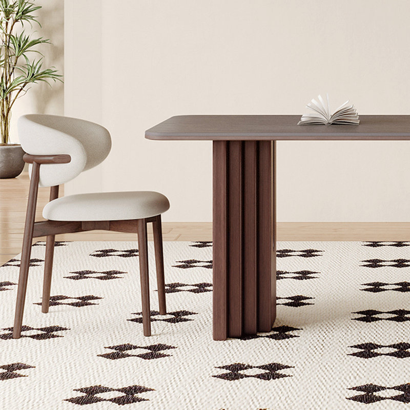 Table de salle à manger Retro Rock Board avec pieds en frêne FAS, H 29,5 po x L 78,7 po x l 31,5 po
