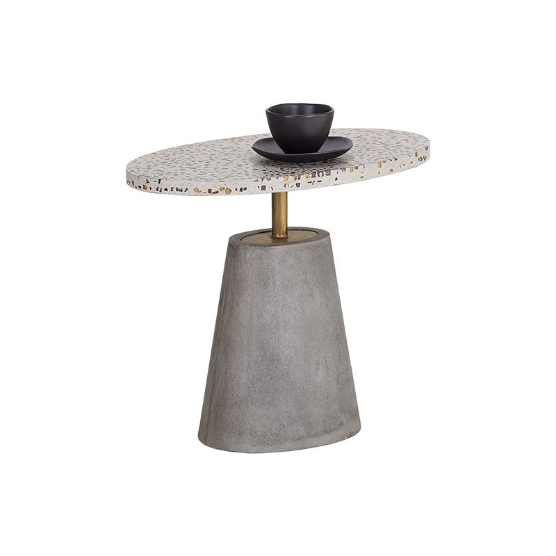 Table de bout en béton - gris