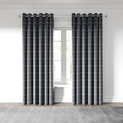 Harper Lined Eyelet Room Darkening Curtains