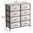 Sorbus Dresser with 8 Drawers with Steel Frame, Wood Top, and Fabric Bins in Rustic-892001727