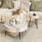 Kawan 2-Piece Modern Farmhouse Living Room Coffee Table Set, Round Nesting Tables-1476792776