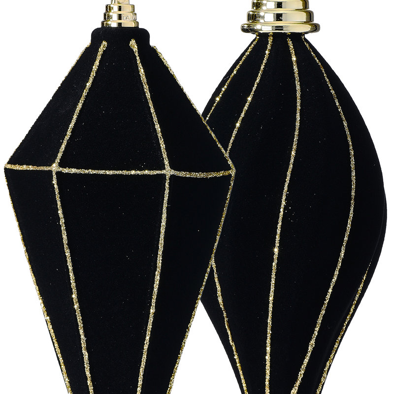 Fleuron 7,5-8 "incassable avec paillettes, Noir