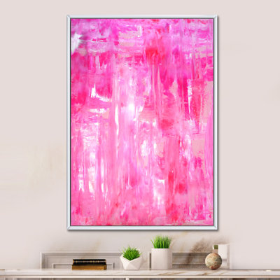 Reproduction d'art moderne sur toile rose, art abstrait VII