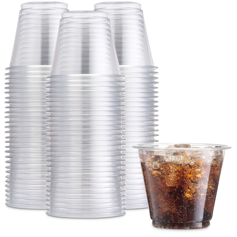 250 Pack Clear Plastic Cups, 9 Oz Old Fashioned Tumblers, Disposable Drinking Cups, Bulk Plastic Party Cups, Recyclable And Bpa-Free 