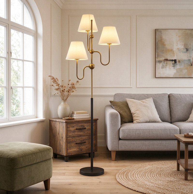 164.97 H cm Polished Tree Floor Lamp