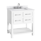 Brooks 31'' Single Bathroom Vanity with Engineered Marble Top
