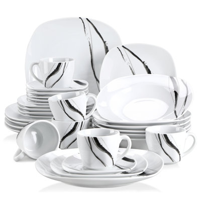 Teresa Ceramic Dinnerware Set 30 Piece - Service for 6