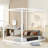 Canopy Platform Bed With Support Legs-2042838920-2042838927