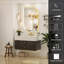 Miroir mural 24 po x 36 po à DEL pour salle de bain avec lumières, miroir de salle de bain asymétrique illuminé à cadre doré, anti-buée, à intensité variable-1353240873-1353240875