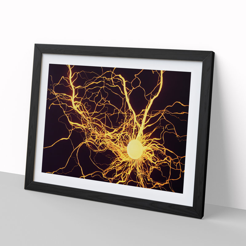 XH1022-3012X Electricity Vol.2 - Single Picture Frame Print, Black, 46cm H x 64cm W x 2cm D