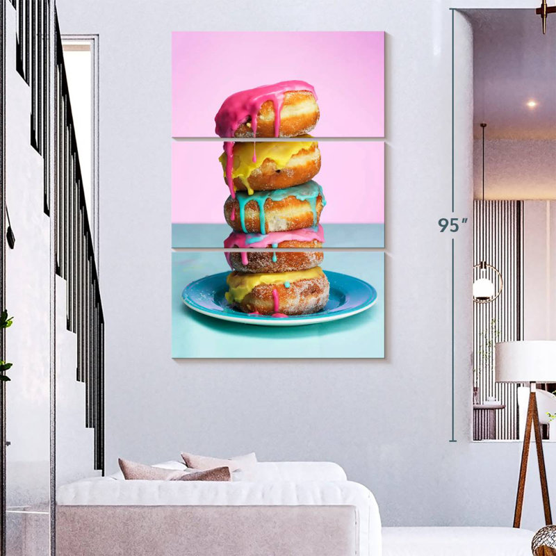 Yarlin Frosted Doughnut Stack, 57" H x 36" W