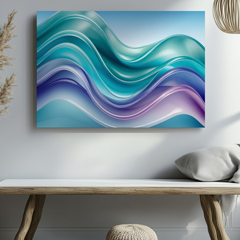 Reproduction d'art sur toile abstraite, H 30 po x l 40 po