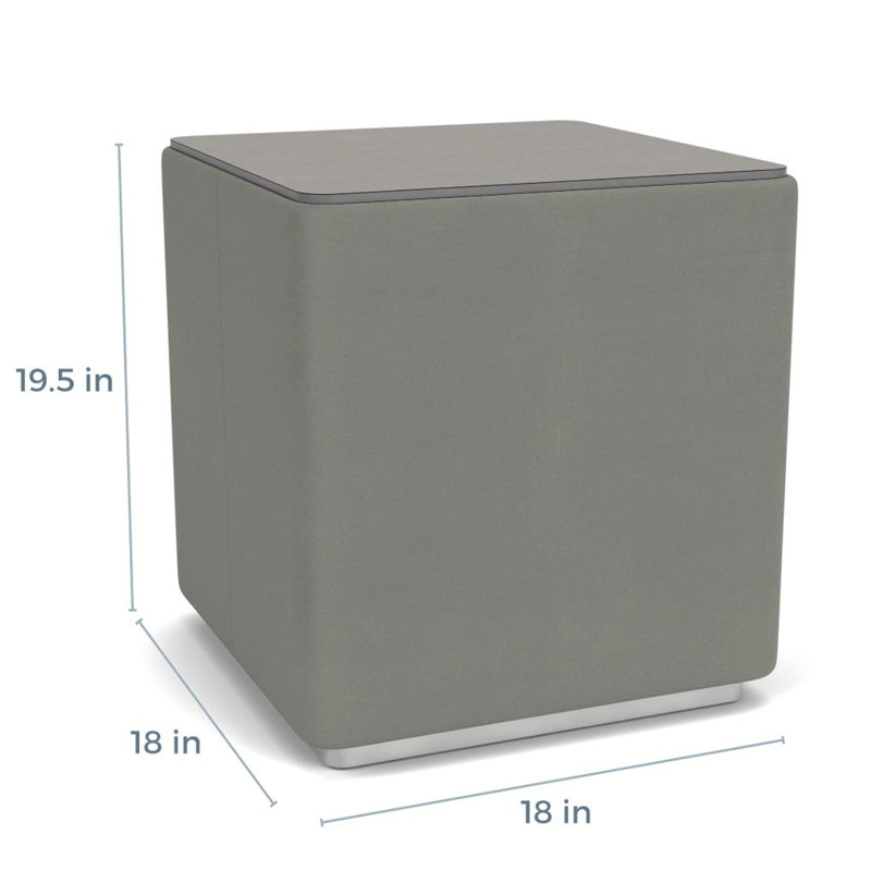 Table de bout avec plateau en stratifié Darsey, 20", Sergé sarrasin, Argent; colombe Patriot Plus