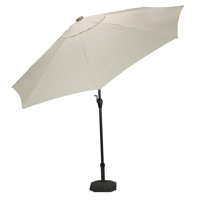 Parasol de marché pour l'extérieur avec manivelle, Taupe