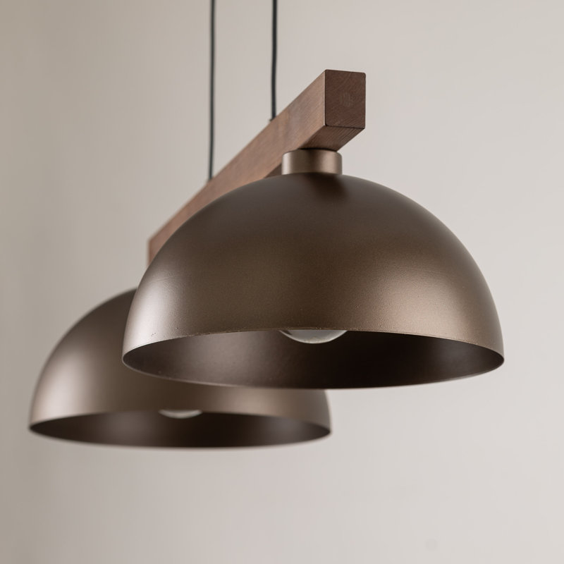 Oslo 2 - Light Stainless Steel Kitchen Island Pendant, Brown