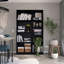La collection de bibliothèques de salon Slim Black - améliore l'attrait général de la pièce avec 2 bibliothèques, 7 tablettes et un matériau en bois durable