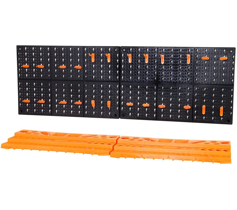 28 Piece Pegboard and Shelf Tool Rack Organiser Holder Set