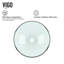 Lavabo de salle de bain rond de type vasque en verre titane de L 17 po l 6 po Giovanni-100503761