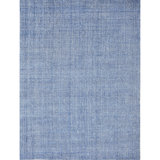 Hand Knotted Plaid Area Rug in Ivory/Blue