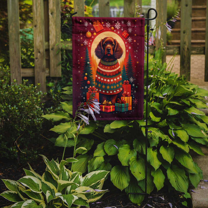 Drapeau de jardin en polyester double face H 15,5 po x l 11,25 po