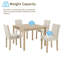 Ensemble de salle à manger carré moderne Nook 5 pièces avec 4 chaises rembourrées pour petits espaces-135396627