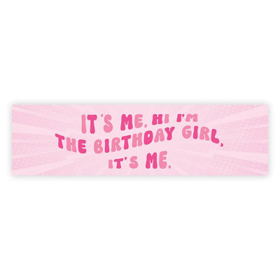 Koyal Wholesale It’S Me Hi I'm the Birthday Girl, bannière rétro rose, décoration de soirée disco, 13 po x 47 po